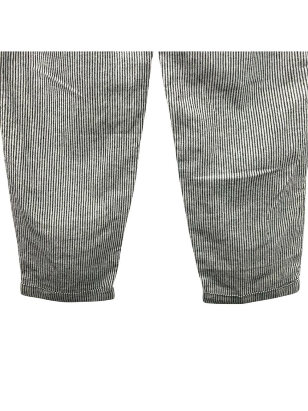 J.Crew Factory Pants Womens Size 4 Gray/White Striped Linen Blend Drawstring NWT - Picture 15 of 16
